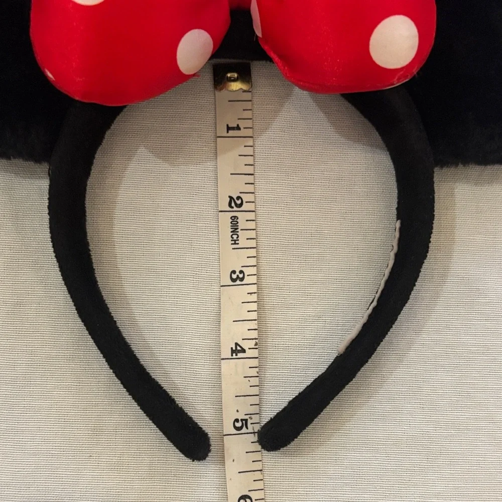 Red and Black Minnie Mouse Ears Headband
